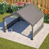 4\'X4\'X3\' Extra Large Outdoor Dog House Tent Breathable Outdoor Enclosure With 3-Sided Roll-Up Mesh Windows Ground Stakes Storage Bag For Dogs, Cats