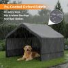4\'X4\'X3\' Extra Large Outdoor Dog House Tent Breathable Outdoor Enclosure With 3-Sided Roll-Up Mesh Windows Ground Stakes Storage Bag For Dogs, Cats