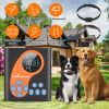 2 In 1 Wireless Dog Fence System With 2 Training Collars Invisible Dog Fence Ip68 Waterproof With 722Ft Adjustable Range Beep Vibration  Static Shock