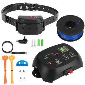 Dog Fence System Pet Containment System With 100 Adjustable Levels Ipx7 Waterproof Rechargeable Receiver Underground Fence For Small Medium Large Dog