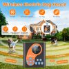 2 In 1 Wireless Dog Fence System With 2 Training Collars Invisible Dog Fence Ip68 Waterproof With 722Ft Adjustable Range Beep Vibration  Static Shock